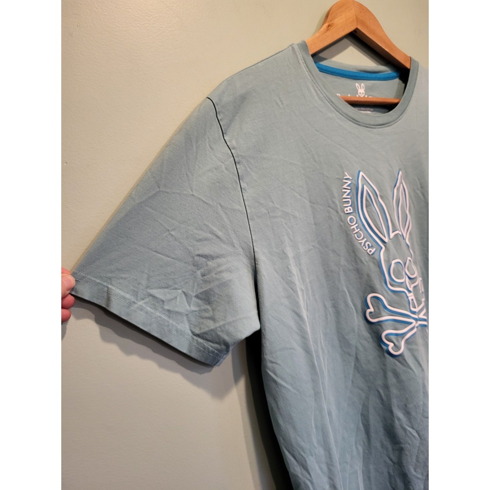 Psycho Bunny Blue Gresham Graphic Short Sleeve T Shirt Sz 7/XL - Picture 3 of 7